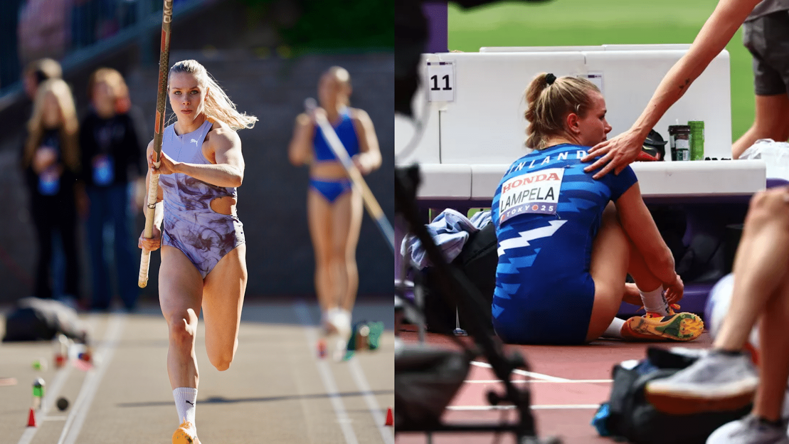 Elina Lampela murtui kyyneliin – dramaattinen putoaminen Tokion MM-kisoissa